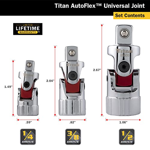 Titan 85505 3-Piece Auto Flex Universal Joint Set - Image 2