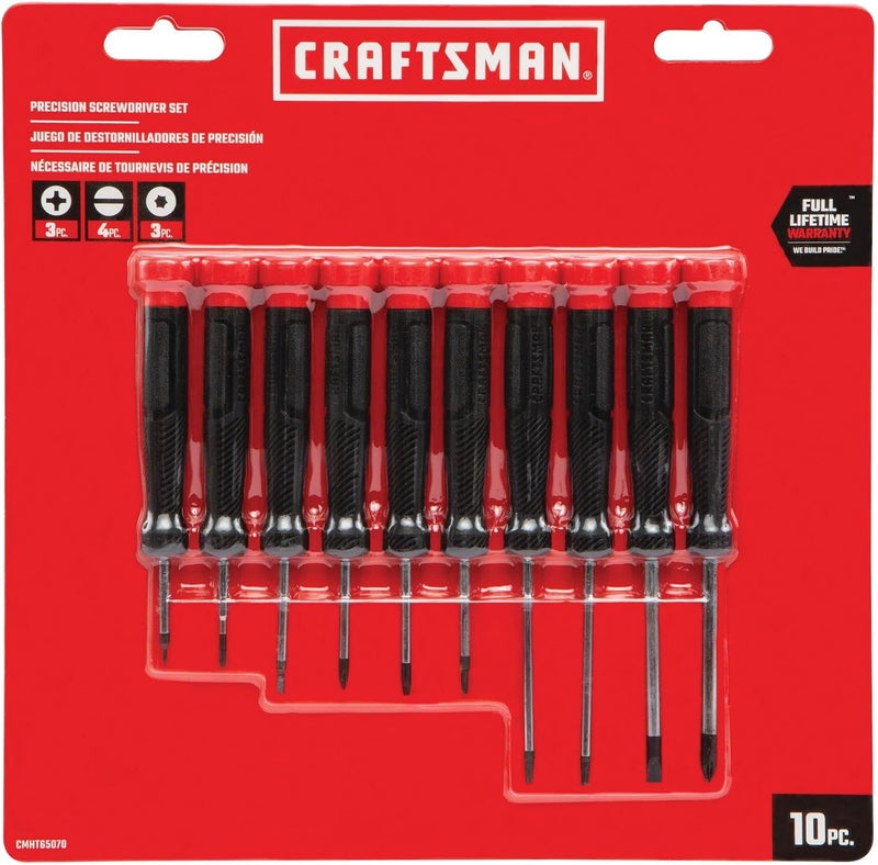 Craftsman 10-Piece Precision Screwdriver Set (CMHT65070) - Image 3