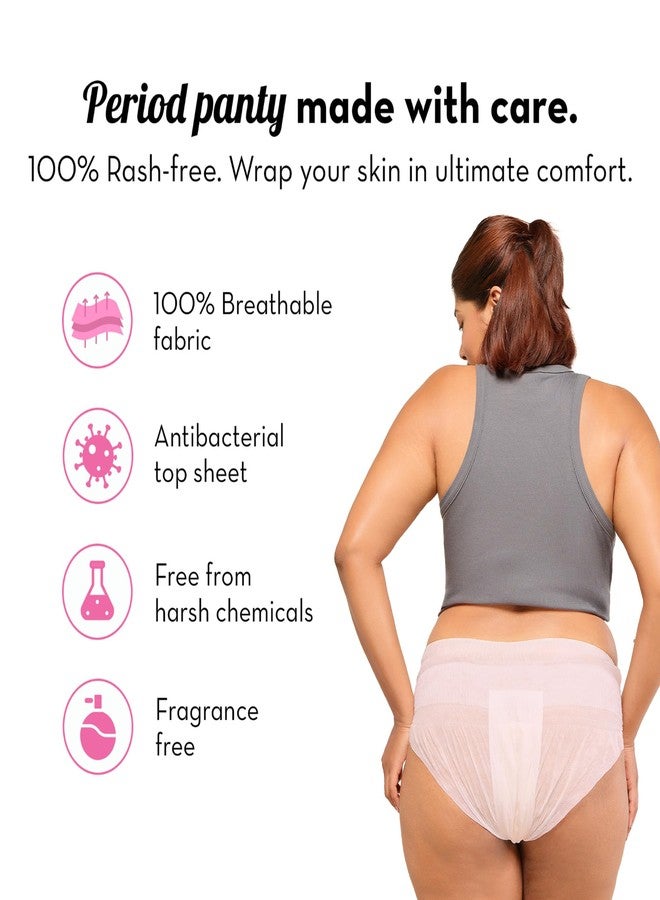 Plush Comfort High Waist Disposable Period Panty for Women Heavy Flow - 10 Pcs L/XL (75-115cm) | Anti-Bacterial | Non-Bulky | 12-Hr Overnight Protection | 360° Coverage, 100% Rash-Free Period Panties - Image 5