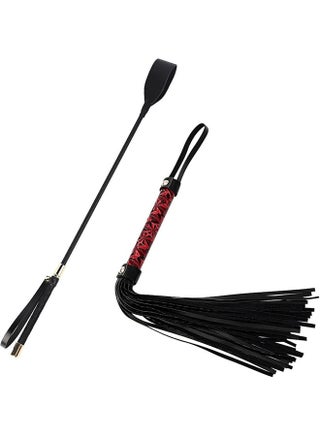 2-Pack Professional Horse Whips Set - Durable Leather Equestrian Whip & Braided Lunge Whip for Riding, Training, Dressage & Show Jumping - Flexible & Lightweight Design - view 2