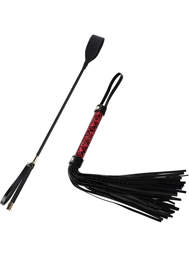 Realfrog 2-Pack Professional Horse Whips Set - Durable Leather Equestrian Whip & Braided Lunge Whip for Riding, Training, Dressage & Show Jumping - Flexible & Lightweight Design - Image 2