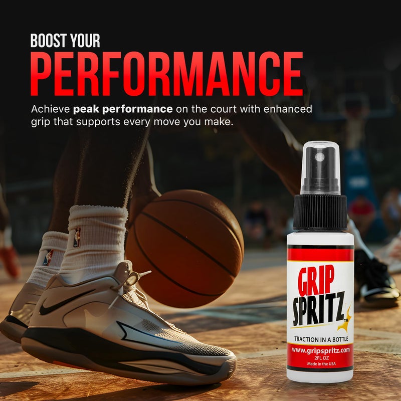 Grip Spritz - بخاخ قبضة حذاء كرة السلة - تحسين جر النعل وقبضة الملعب - تجديد وإطالة عمر الحذاء الرياضي - قبضة مضادة للانزلاق ومحسن الأداء - Image 5