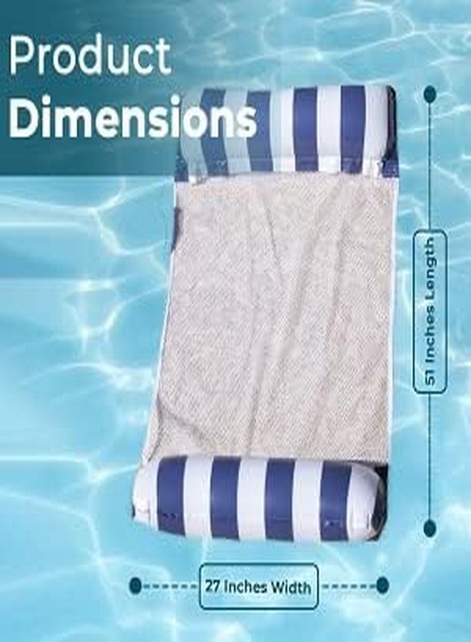 GREECHO 4-in-1 Inflatable Pool Float Lounge Bed Hammock Drifter Swim Chair Multi-Purpose Water Float Bed for Pool Lake Beach for Relaxing Water Fun & Vacation Enjoyment with Air Pump(2Pcs) - Image 3