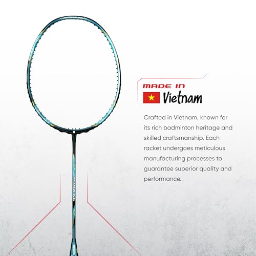Apacs Attack 66 (35LBS | 5U | Power x Speed Frame System) 30T High Modulus Graphite Badminton Racket with Full Cover | Made in Vietman (Black) - Image 5