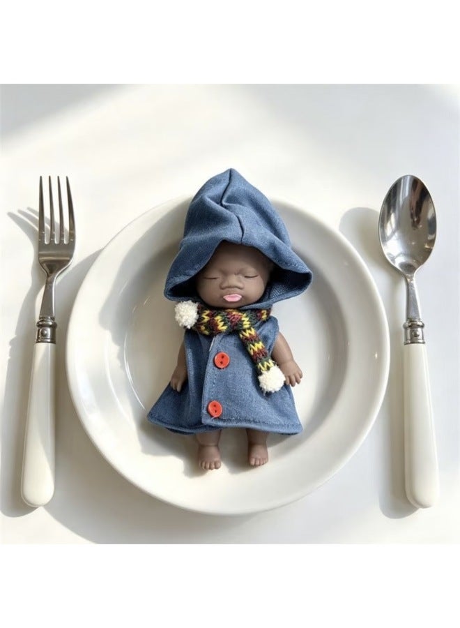 Natasha Black Doll 14cm Stress Relief Toy Prank For Office Workers Anxiety Relief Gadget With Clothes Ugly Doll Set - Image 5