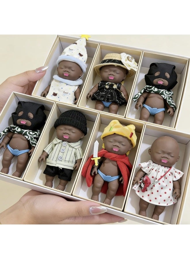 Natasha Black Doll 14cm Stress Relief Toy Prank For Office Workers Anxiety Relief Gadget With Clothes Ugly Doll Set - Image 4