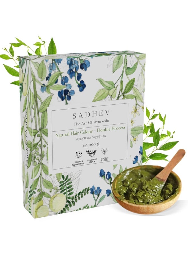 Sadhev Ayurvedic 100% Organic Plant-Based Natural Henna Powder For Hair 200 gm - Image 1