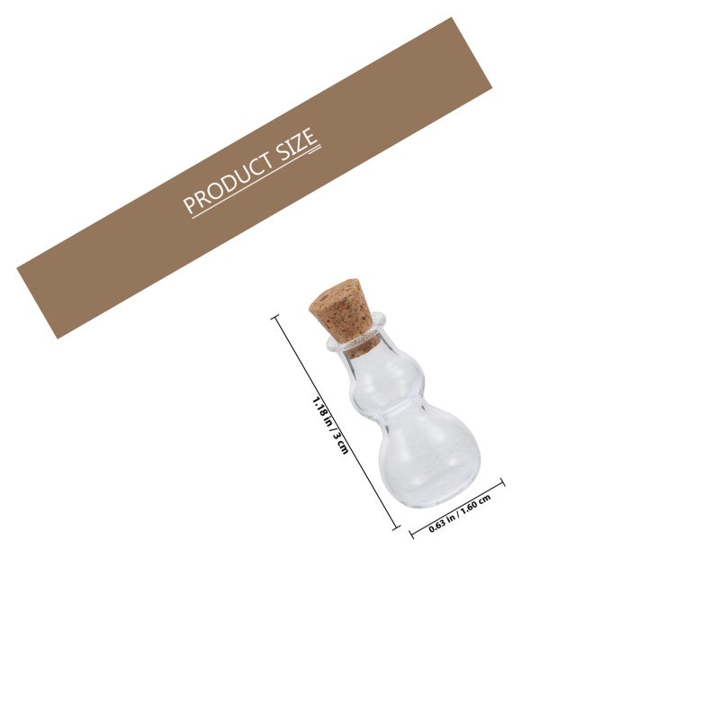 5pcs Mini Wish Bottles Glass Bottle Charms Jewelry Making Decorative Tiny Bottles - Image 2