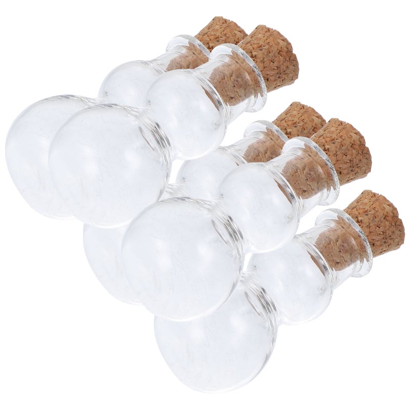 5pcs Mini Wish Bottles Glass Bottle Charms Jewelry Making Decorative Tiny Bottles - Image 1
