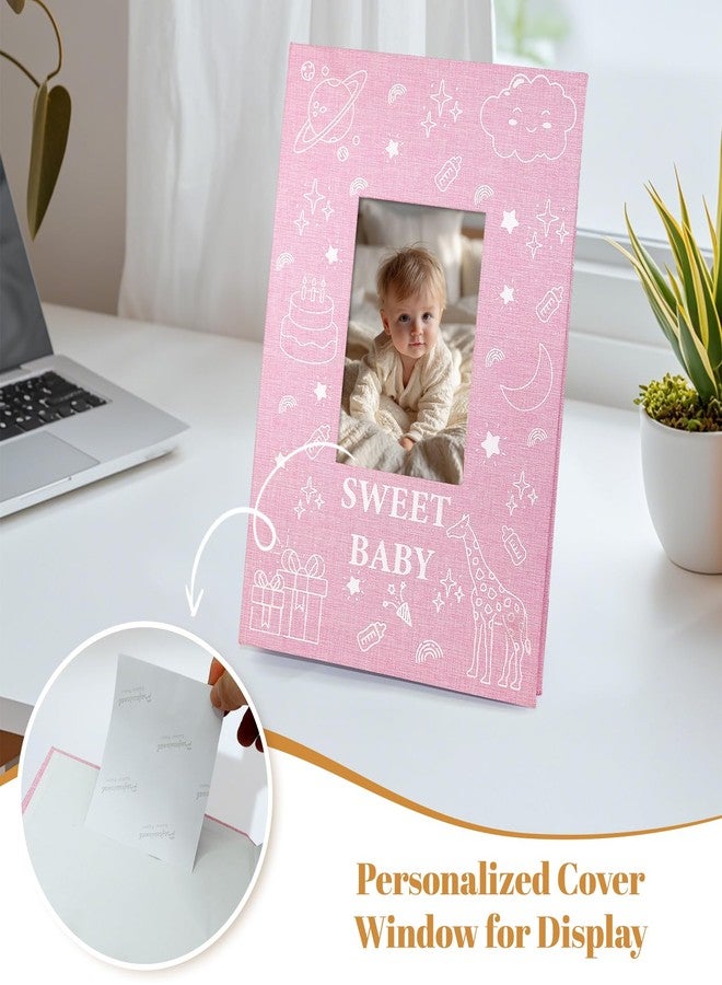 EARLY MINDS Baby Photo Album 4x6 300 Pockets with Memo Area & Hand and Footprint Kit, Linen Cover Slip-in Memory Book with Front Window, Acid-Free Keepsake for Newborn Boy Girl, First Year Moments - Image 2