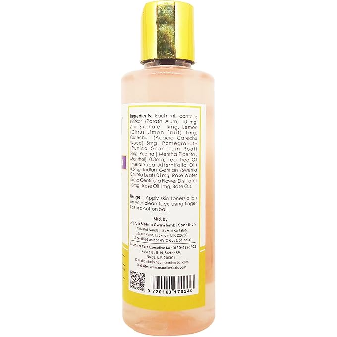 Khadi Mauri Toning Lotion - Pack of 1 (210 ml) - Image 2