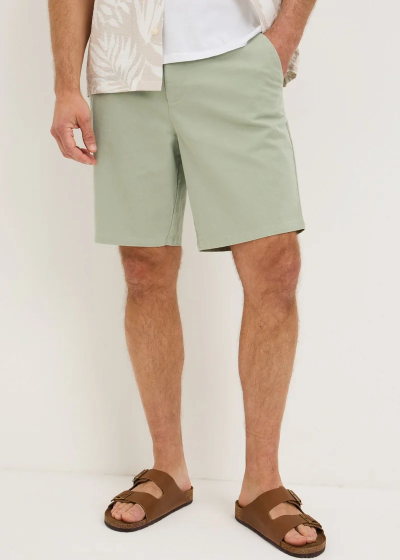 ماتلان Sage Green Regular Fit Chino Shorts