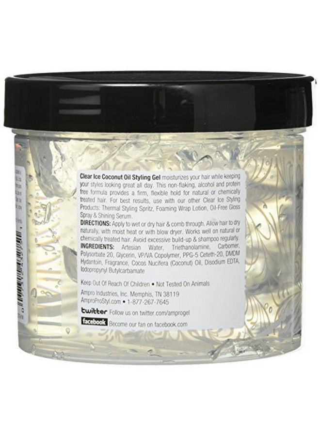 Ampro Clear Ice Coconut Oil Styling Gel 32 Ounce - Image 5