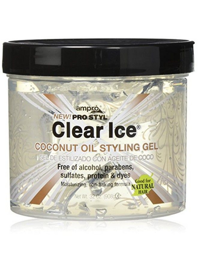 Ampro Clear Ice Coconut Oil Styling Gel 32 Ounce - Image 1