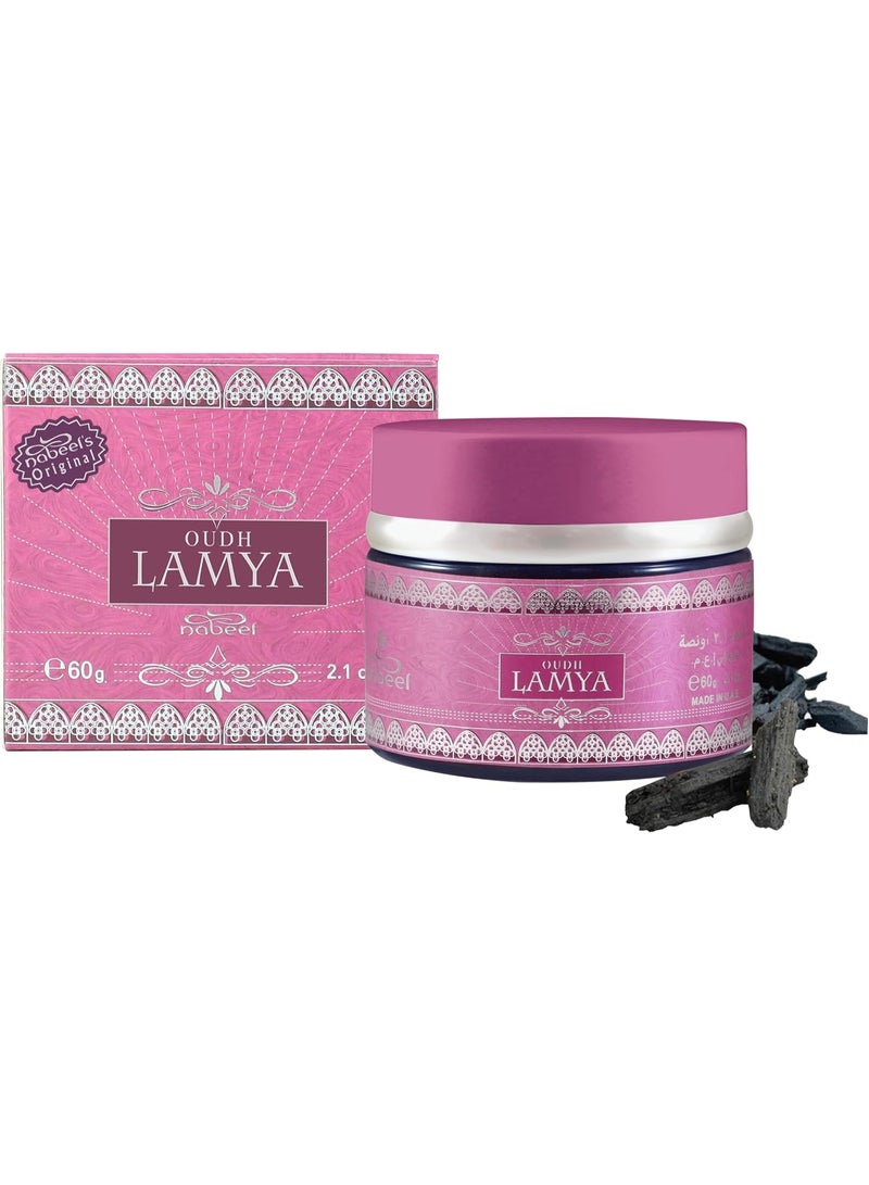 Nabeel Oudh Lamya Premium Aromatic Incense – 60 g Bakhoor - Image 2