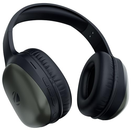 ZEBRONICS Thunder Pro (2026 Upgrade) Wireless Headphones, BT v6.0, True 60 hrs Playback, 40mm Drivers, ENC, Gaming Mode, Dual Pairing, Deep Bass, AUX & microSD, Rapid Charging (Olive Green) - Image 1