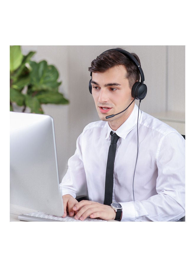 NIBEMINENT Wired Over-Ear Headphones With Mic Black - Image 2