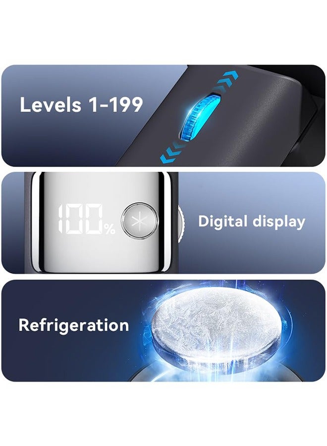 Handheld Portable Fan with Ice Cooler, [20Hrs Max Cooling] Mini Fans, 1-199 Speed, Foldable, LED Display, Super Mini Yet Powerful, Gifts for Women Men Outdoor Indoor (White) - Image 4