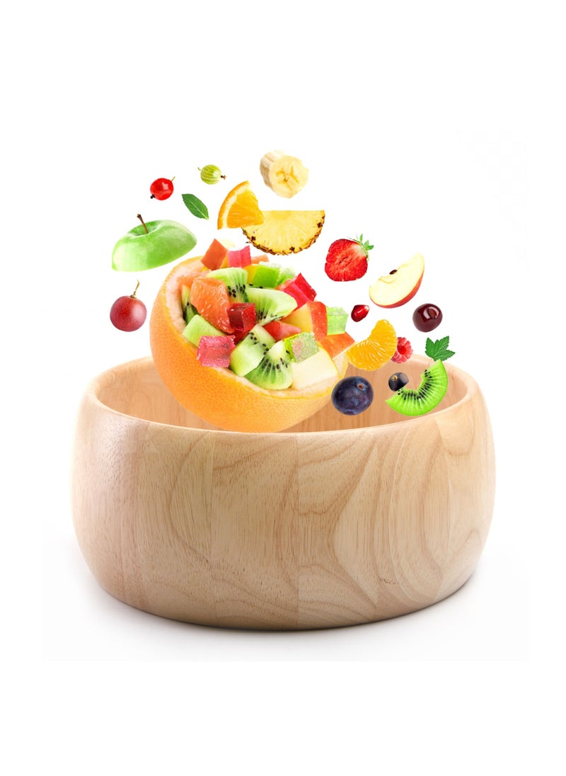 BILLI - Wooden Round Serving Bowl for Fruits or Salads, 31cm. - Image 1