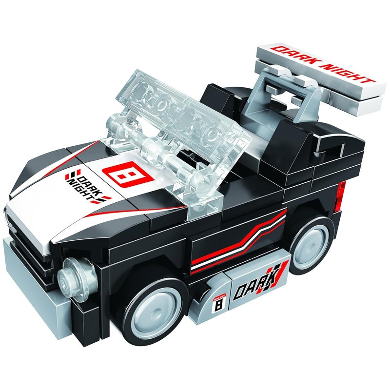 ThinkerPlace 8-in-1 Speed Racing Cars Dark Night (94 Pieces) | Learn About Electric Vehicles | Building Block Set for Kids Age 6+ | STEM Educational Toy | Build, Collect & Create Big-Size Racing Car - Image 1