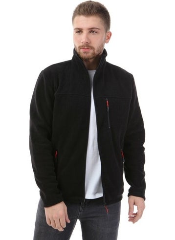 Honest Bato Collar Full Zipper Jacket Black  - Image 1