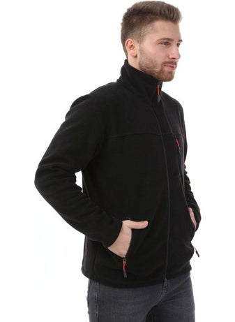 Honest Bato Collar Full Zipper Jacket Black  - Image 5