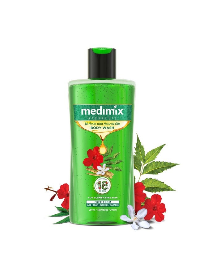 ميديميكس غسول الجسم الأيورفيدي 18 عشبة وزيوت طبيعية لبشرة صحية ومنتعشة | جل استحمام لبشرة ناعمة ومغذية ومتوهجة | عشبي | خالٍ من البارابين والكبريتات 250 مل + 50 مل إضافي - Image 1