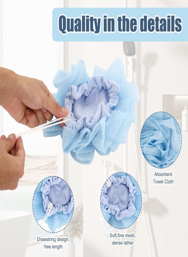MVVM 2 Pcs Bar Soap Loofah Pouch, Loofah Washcloth, Easy-Hang Bath Sponge with Secure Drawstring, for Gentle Exfoliation and Fresh Skin - Image 4
