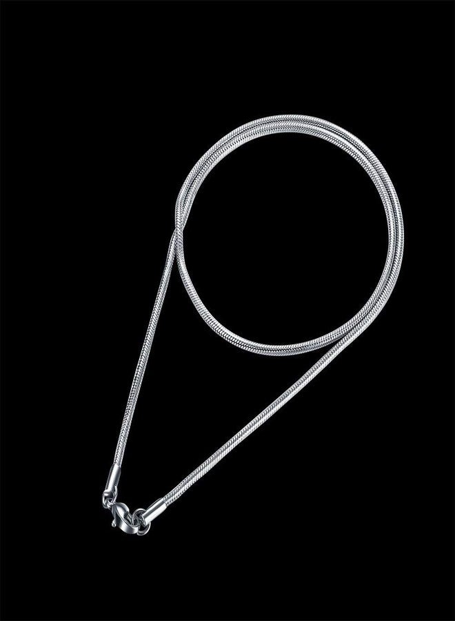 Cutesmile Fashion Titanium Stainless Steel 2 mm Snake Chain Necklace Jewelry(20 Inches) - Image 2