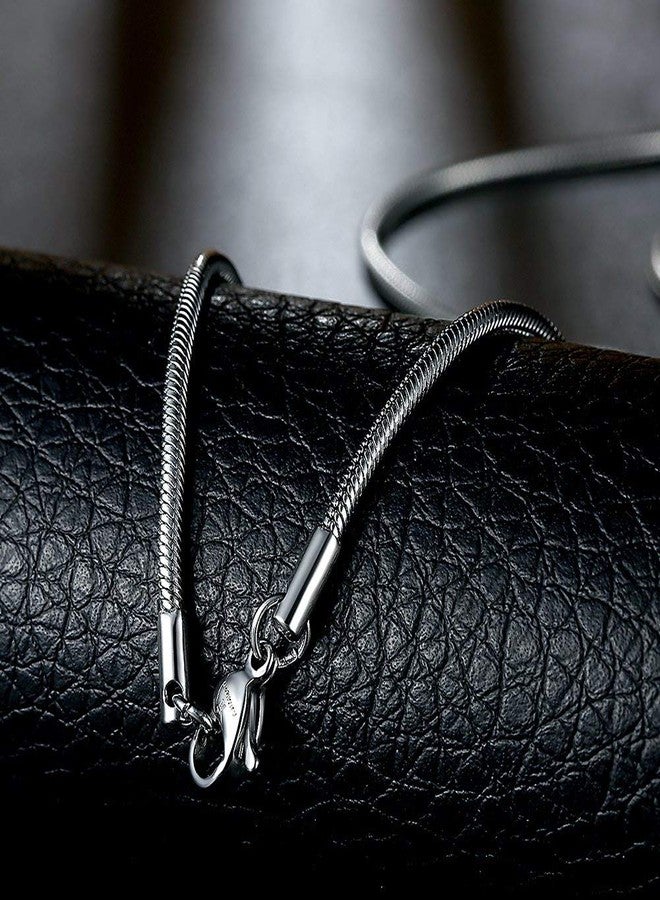 Cutesmile Fashion Titanium Stainless Steel 2 mm Snake Chain Necklace Jewelry(20 Inches) - Image 5