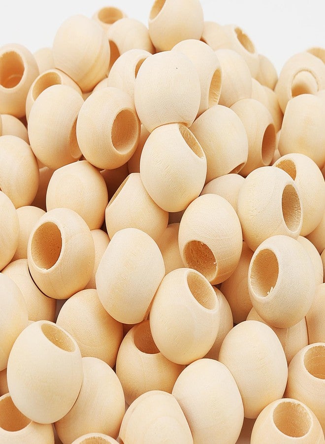 LEXININ 300 Pcs 20mm Unfinished Wood Beads, Large Hole Wooden Beads, Wood Macrame for DIY Crafts, Jewelry Making, Decorations - Image 3