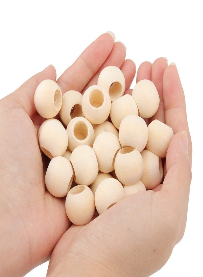 LEXININ 300 Pcs 20mm Unfinished Wood Beads, Large Hole Wooden Beads, Wood Macrame for DIY Crafts, Jewelry Making, Decorations - Image 4