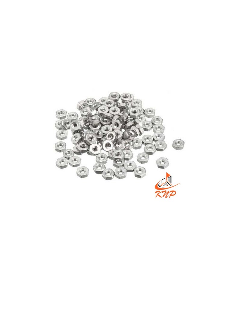 KNP Steel Hexagon Nuts - Pack of 100 (M8) - Image 2