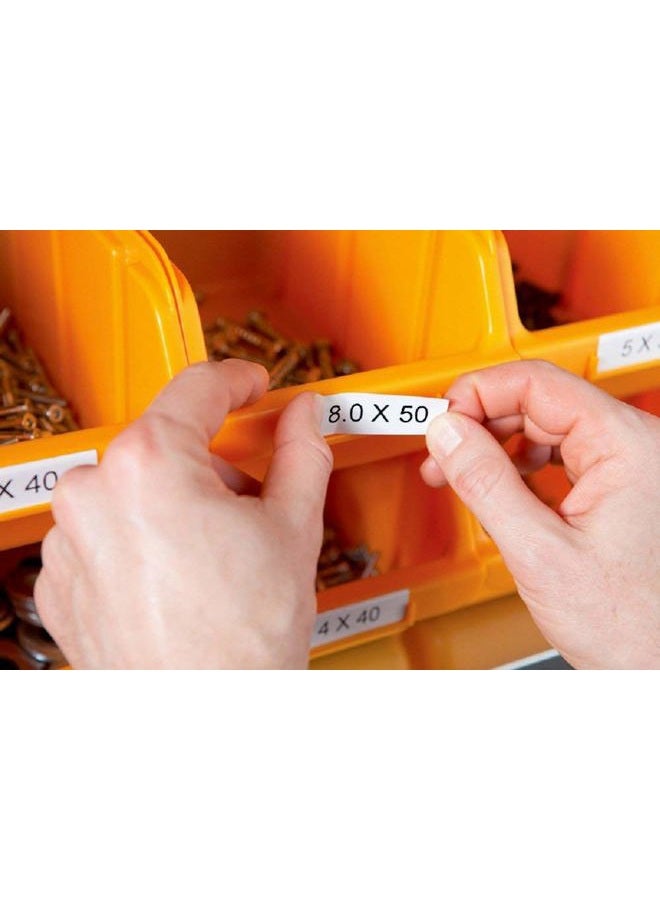 AONOMI 4-Pack Replace Dymo Rhino 18483 Permanent Polyester Industrial Label Tape for Dymo LabelWriter and Industrial Rhino 4200 5200 Label Makers and More, Black on White, 1/2-inch x 18-feet - Image 4