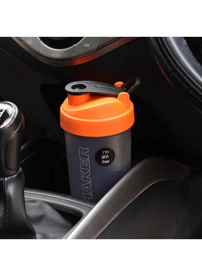 JAYPEE PLUS Jaypee Plus Ace Shaker with blending ball |Protein Shaker for Gym |Gym Bottle |Shaker bottles | Travel shaker 700 ml, Grey Orange  - Image 4