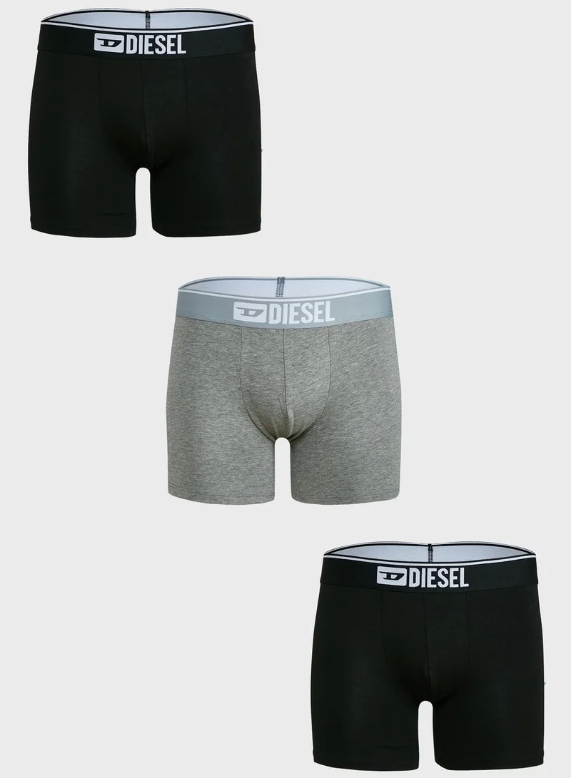 DIESEL 3 Pack Logo Band Assorted Trunks