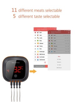 INKBIRD INKBIRD Meat Probe Food Thermometer IBT-4XS Bluetooth Wireless Grill BBQ Digital Thermometer for Grilling Weber Barbecue Cooking Kitchen Food Thermometers for Smoker Oven Candy Four Probes  - Image 2