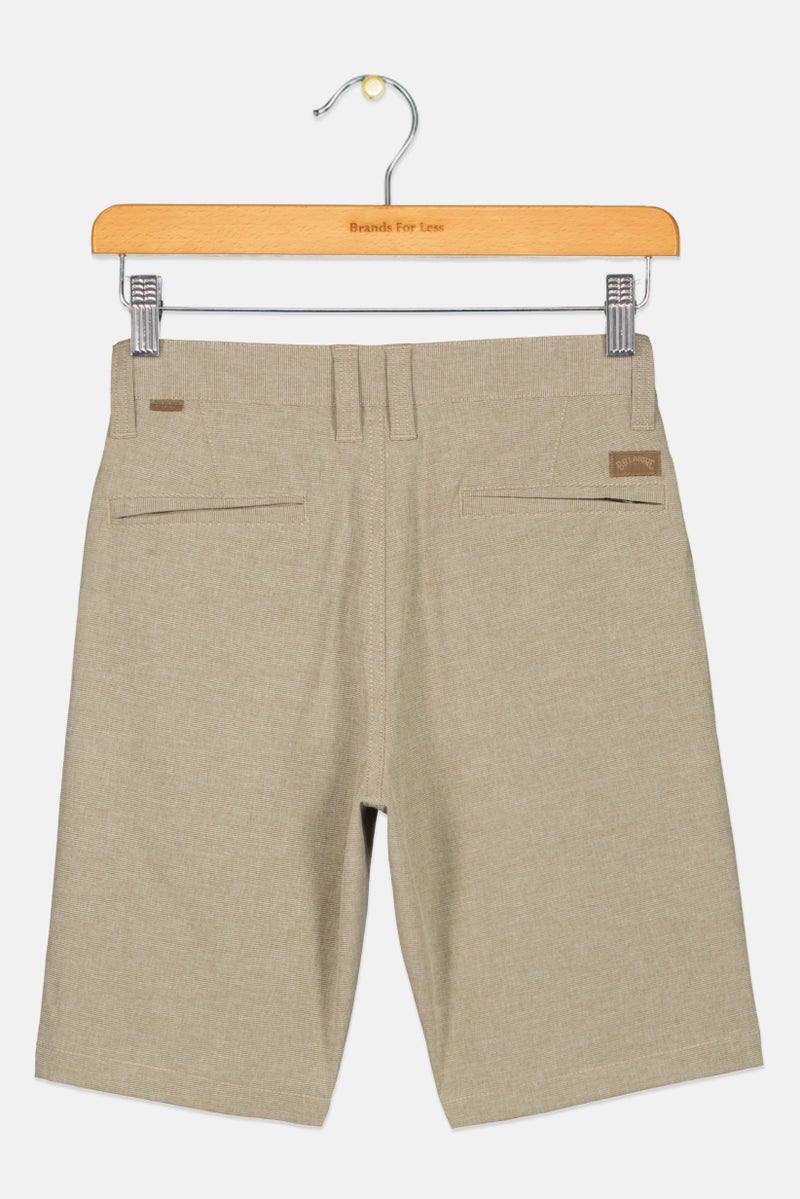 Billabong Kids Boy Slim Fit Micro Stripe Walking Shorts, Khaki - Image 2