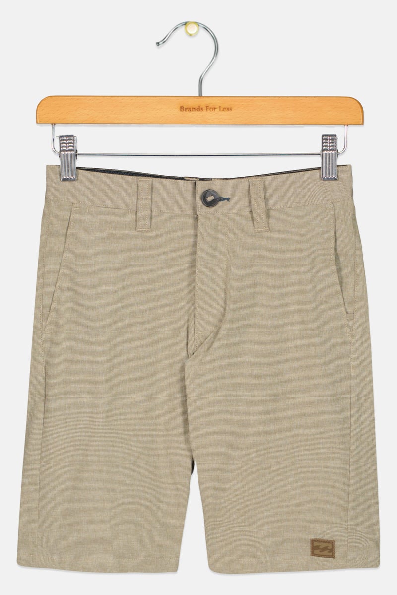 Billabong Kids Boy Slim Fit Micro Stripe Walking Shorts, Khaki - Image 1