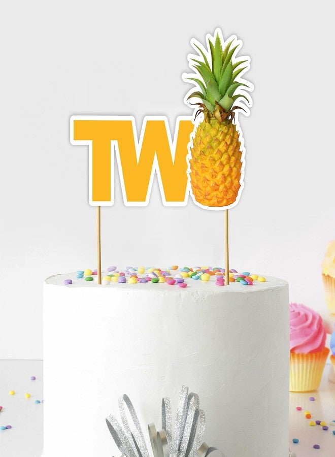 Seyal® Birthday Party Decoration - Pineapple Two Cake Topper