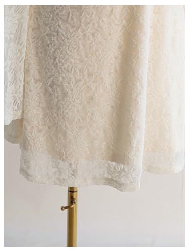 BEAUDRM Women's Y2k Plus Size Hippie Vintage Boho Dress Leopard Bell Long Sleeve V Neck Bow Mesh Goth Mini Dresses White X-Large Plus - Image 3