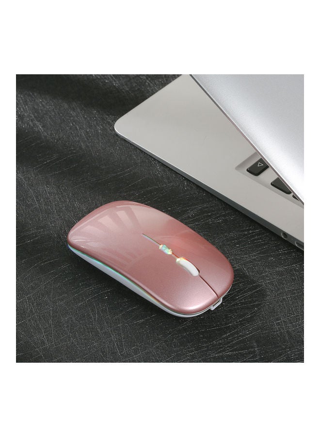 NIBEMINENT Bluetooth 5.0 Wireless Slim Rechargeable Mouse Rose Gold  - Image 3