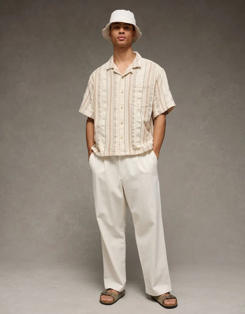 American Eagle  AE Poolside Button-Up Shirt for Men | Best Price UAE