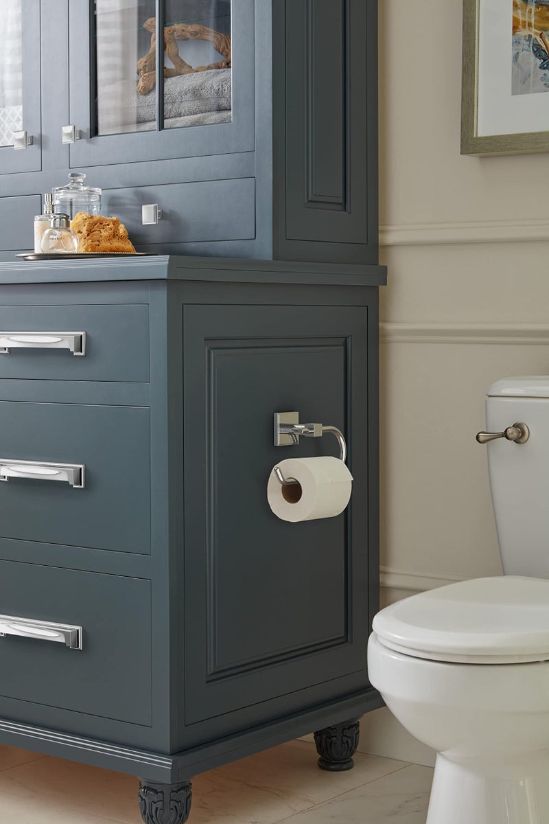 Amerock BH3607126 | Chrome Single Post Toilet Paper Holder | 6-5/16 in. Length Toilet Tissue Holder | Appoint | Bath Tissue Holder | Bathroom Hardware | Bath Accessories - Image 3