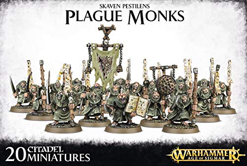 Games Workshop Warhammer 40K Age of Sigmar Skaven Pestilens Plague Monks - Image 4