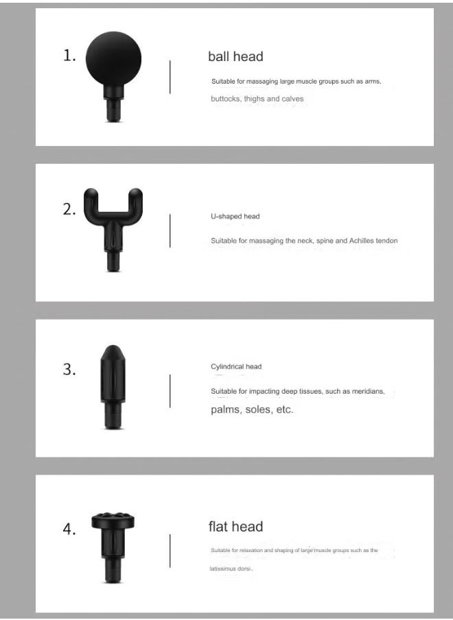VOGMAX - Mini Massage gun Percussion Deep Tissue Muscle Massage with 6 Speed ​​Massager gun, Quiet Portable Electric Handheld Body Massager gun - Black - Image 1