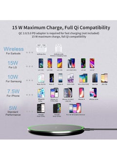 Mobile phone wireless charger 15W disc wireless charger aluminum alloy desktop charger suitable for various Android phones Xiaomi Samsung Samsung Galaxy S9+/S8+/S7/Note 9 Samsung S10/s20 - pzsku/Z85A828E55614C540C665Z/45/_/1733227751/244aa035-e352-4201-86e0-a3f35c5c3f54