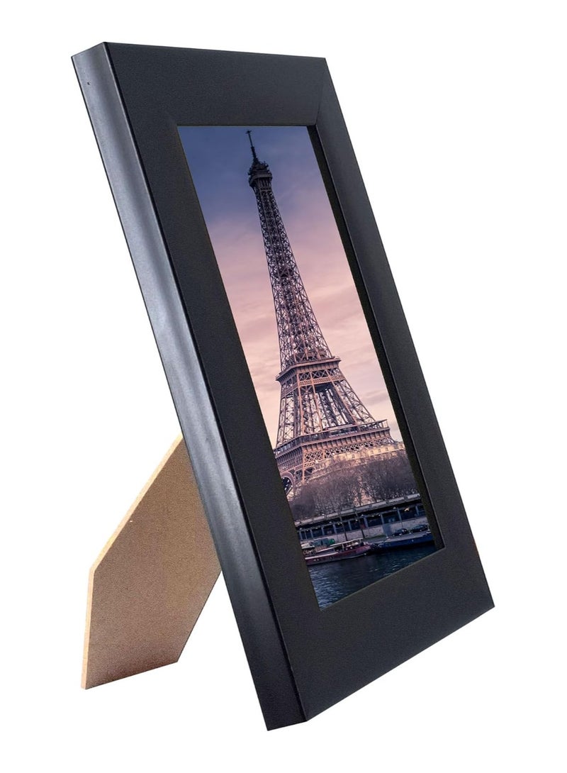 ديكور هيلز إطارات الصور وإطارات الصور من ديكور هيلز مقاس 4×6 بوصة - أسود مع زجاج حقيقي، للتركيب على الحائط وسطح الطاولة، عمودي وأفقي، عبوة من 6 قطع - Image 3