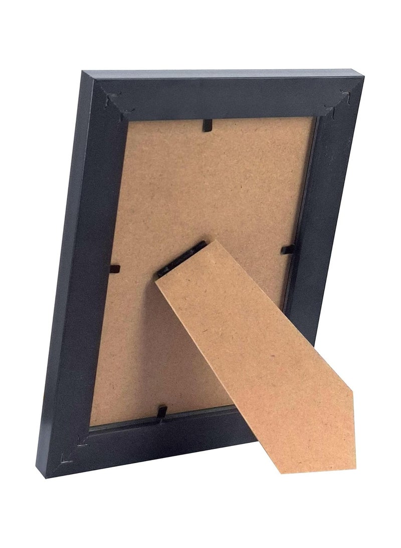 ديكور هيلز إطارات الصور وإطارات الصور من ديكور هيلز مقاس 4×6 بوصة - أسود مع زجاج حقيقي، للتركيب على الحائط وسطح الطاولة، عمودي وأفقي، عبوة من 6 قطع - Image 5