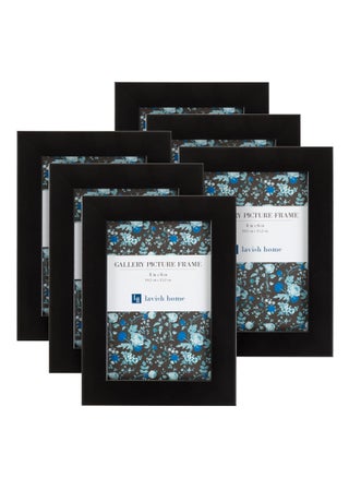Lavish Home Picture Frame Set of 6 – 4x6 Black Photo Frames with Stand & Hanging Hooks, ABS Plastic Frames for Tabletop or Wall Display, Ideal for Home Décor & Gift Use - pzsku/Z85A831D58F0F005E4579Z/45/_/1735740319/a48f1b6a-d573-41f6-a329-f451b84d4b24